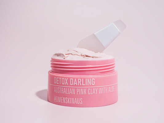 Omen Skin - Detox Darling Australian Pink Clay Mask with Aloe, Detox Face Mask, Clay